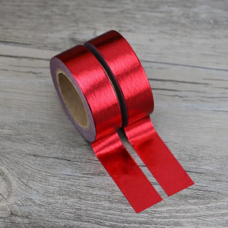 

gk SOLID SINGLE COLOR FOIL WASHI TAPE - SELOTIP DEKORASI SHINY METALLIC