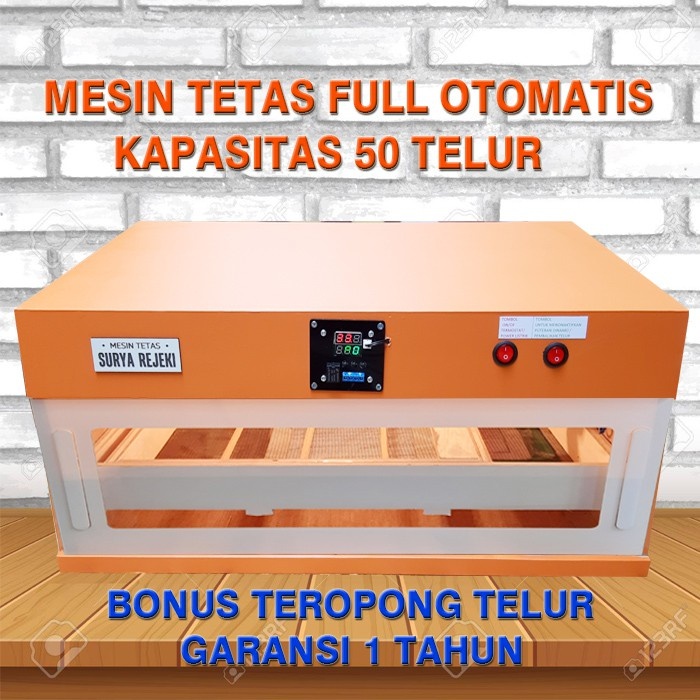 Mesin tetas /  penetas telur full otomatis kap 50 telur untuk telor ayam ,bebek dan burung