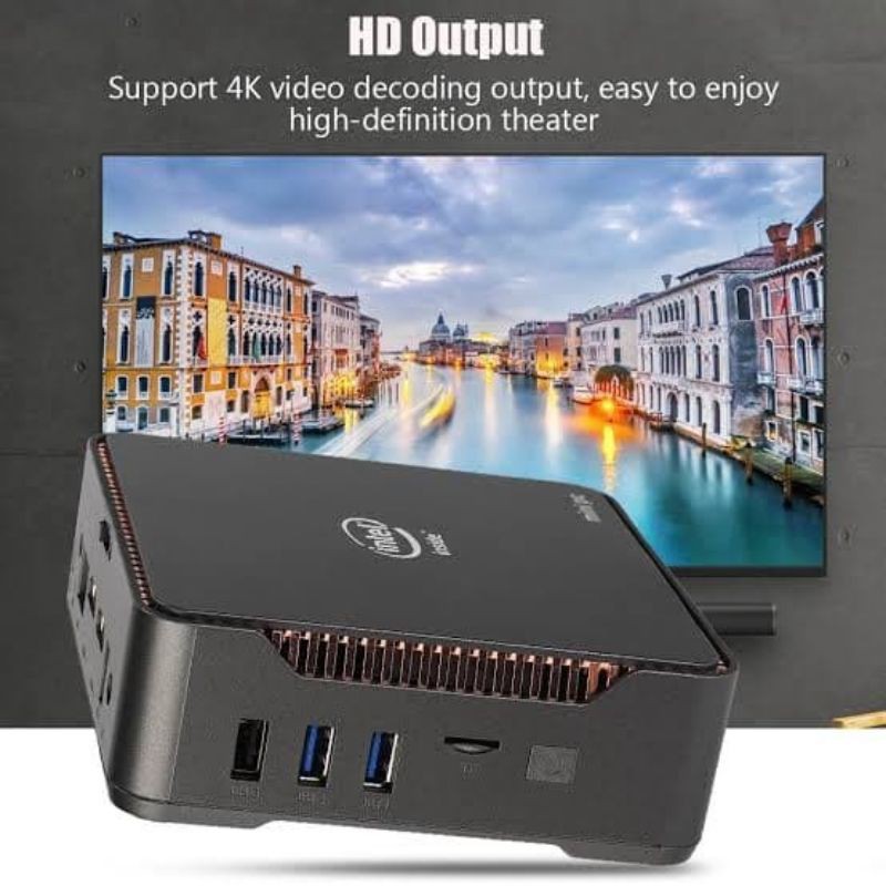 Mini PC GK3V 8+128GB SSD J4125 Triple Display HDMI VGA Windows 10 PRO