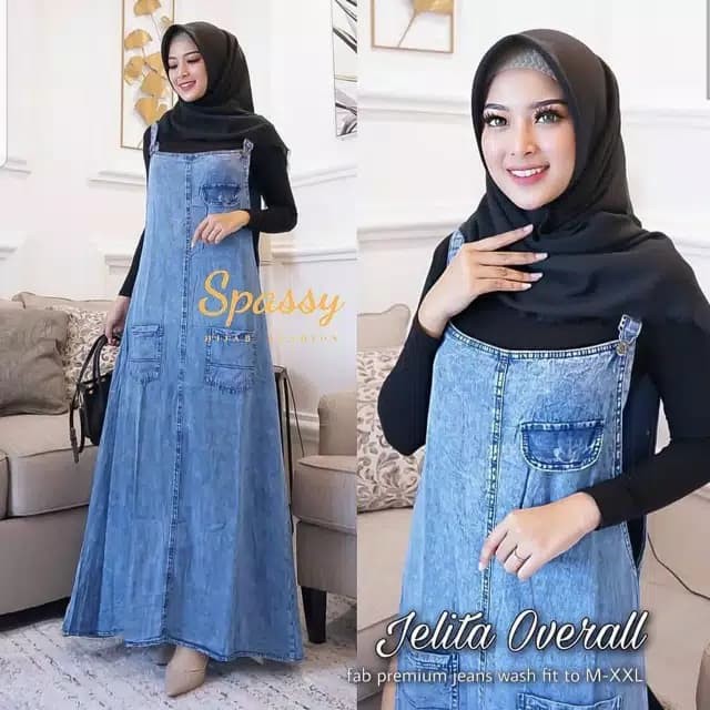 ADORA OVERALL JELITA JEANS BIRU ORIGINAL KEKINIAN GBM