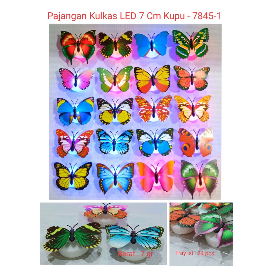 Dekorasi Pajangan Kupu Kupu Lampu Bunglon / LED Butterfly 40 gr