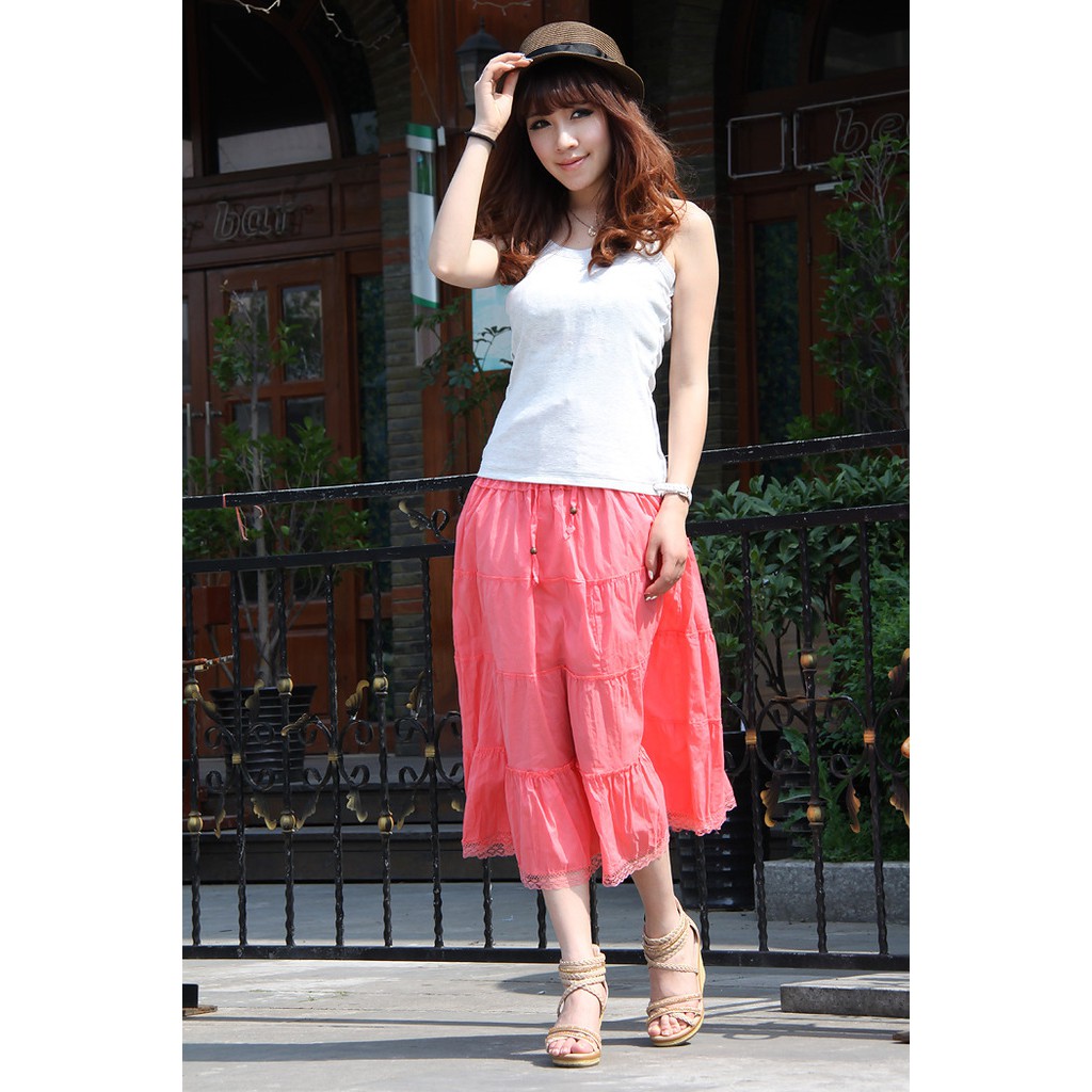 Pink Skirt Korean Fashion 57H4151