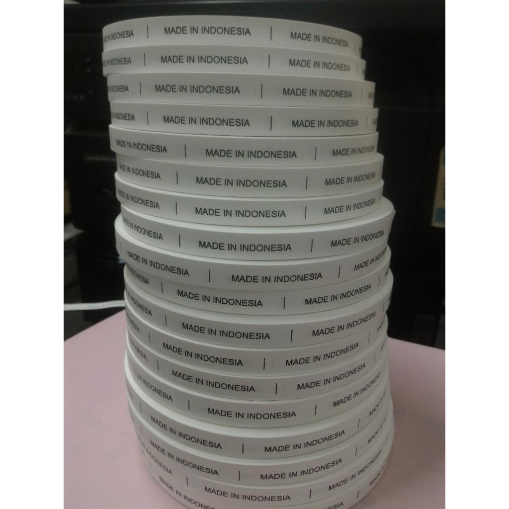 

2.000 pcs Made In Indonesia label; label baju,tas,sepatu,helm,sarung tangan,boneka dll