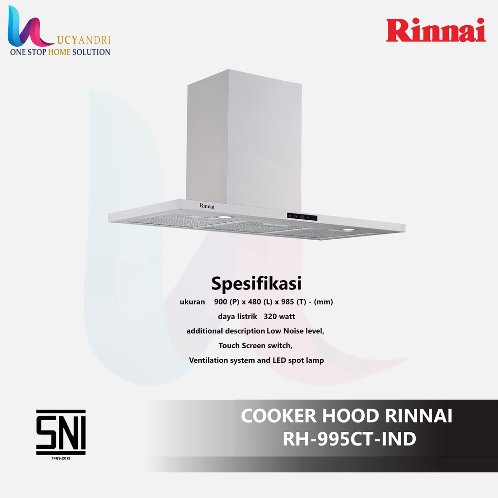 COOKER HOOD RINNAI / RH-995CT-IND Penghisap Asap Kompor