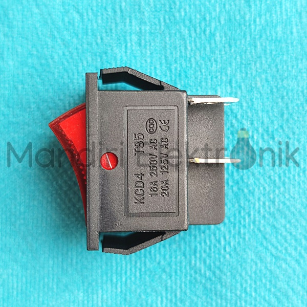 Saklar Switch Lampu On Off Besar 4 pin merah - Switch Lampu Besar 4 kaki