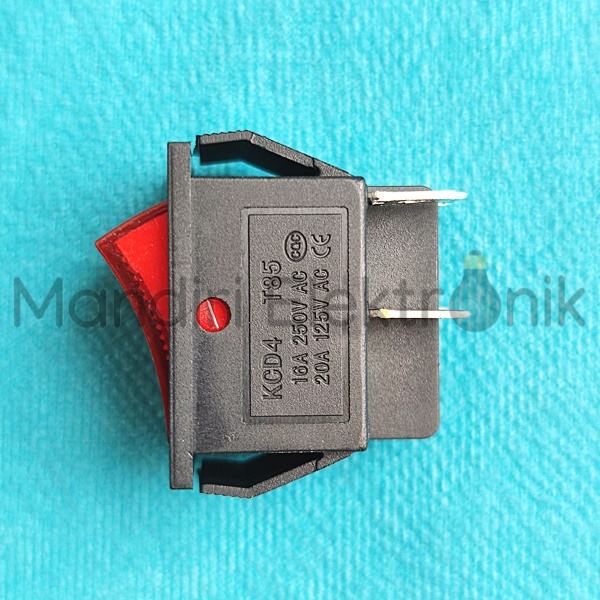 Saklar Switch Lampu On Off Besar 4 pin merah - Switch Lampu Besar 4 kaki