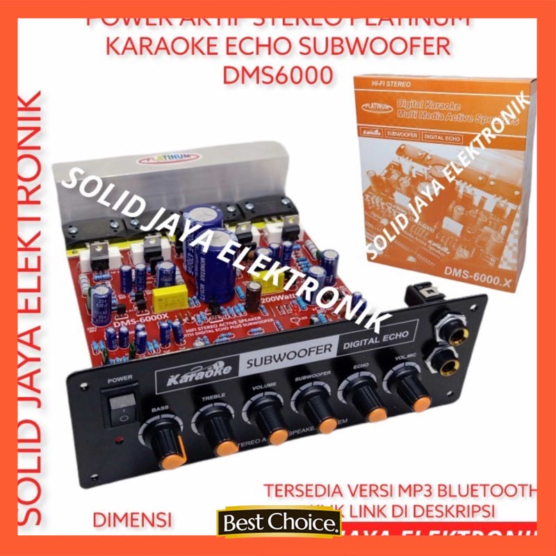 KIT POWER SPEAKER AKTIF DMS 6000 DMS-6000 ECHOSUB SANKEN NO 2 PLATINUM