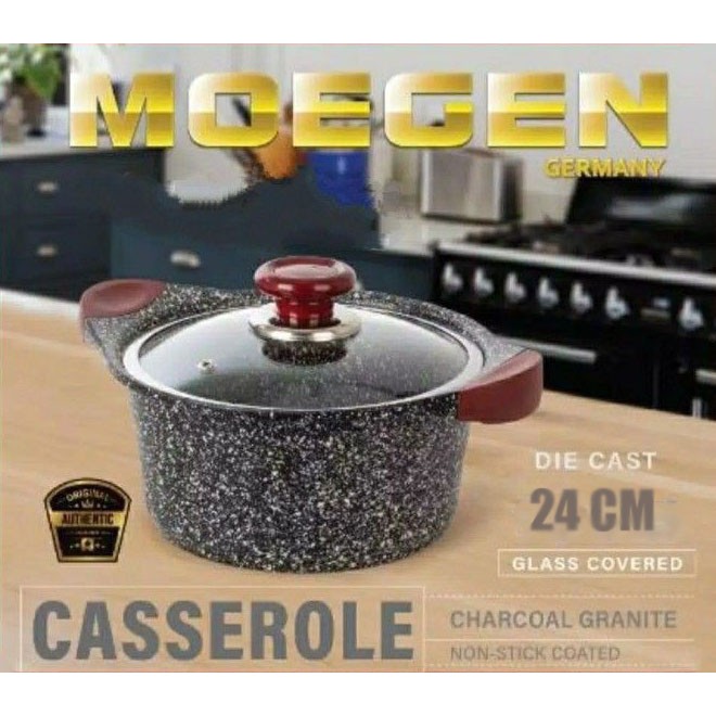 Panci Moegen Casserole Marble Granit Anti Lengket