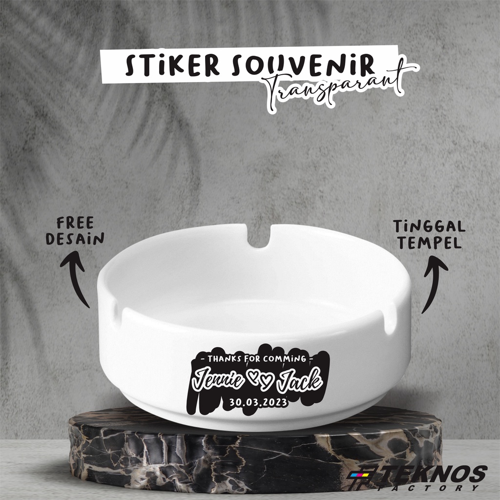 

STIKER LABEL NAMA SOUVENIR - STICKER SOUVENIR TRANSPARAN WATERPROOF