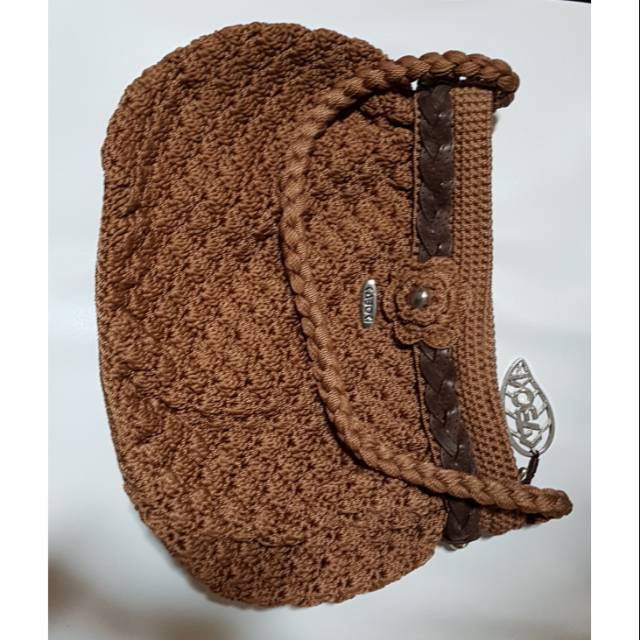 Tas rajut coklat KABOKI