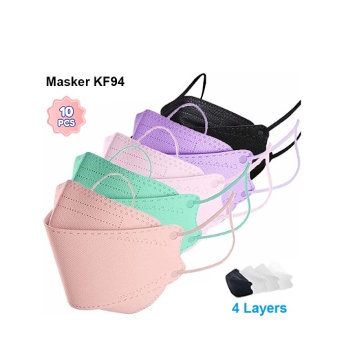 ( GS ) Masker Earloop Korea KF94 4ply Isi 10 Pcs Masker Protective Mask Kesehatan Masker Dewasa