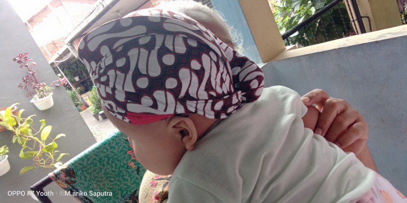 Blangkon Anak Jogja Jebeh Motif Batik Putih