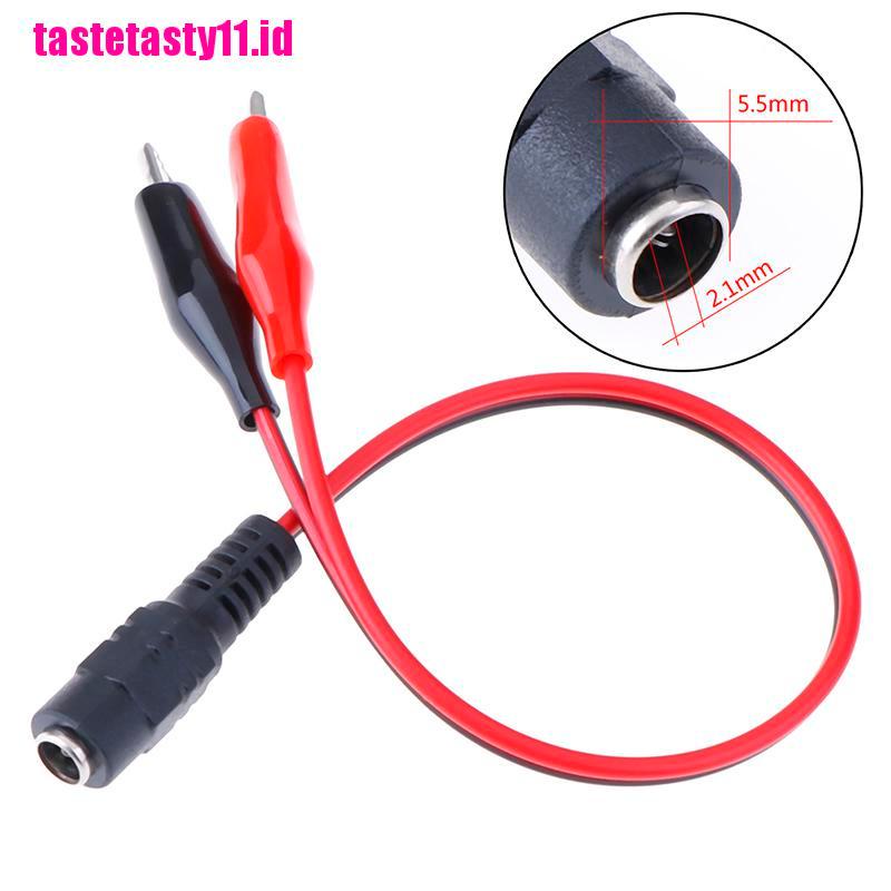 【TTID】1Pc Alligator Clip 12V Power Cable Crocodile Wire DC Voltage Connector To