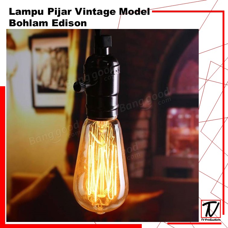 Lampu Pijar Vintage Model Bohlam Edison 40W 60W - Wram White