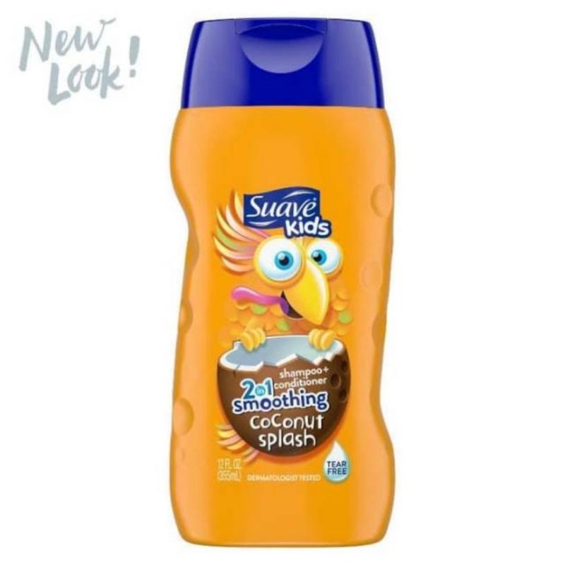 Suave Kids 2in1 Smoothing Shampoo Plus Conditioner Coconut Splash 355ml / Strawberry 355ml / Watermelon 355ml