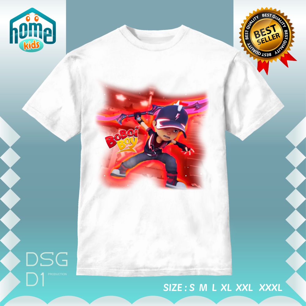 Kaos Anak BoboiBoy Keris Petir