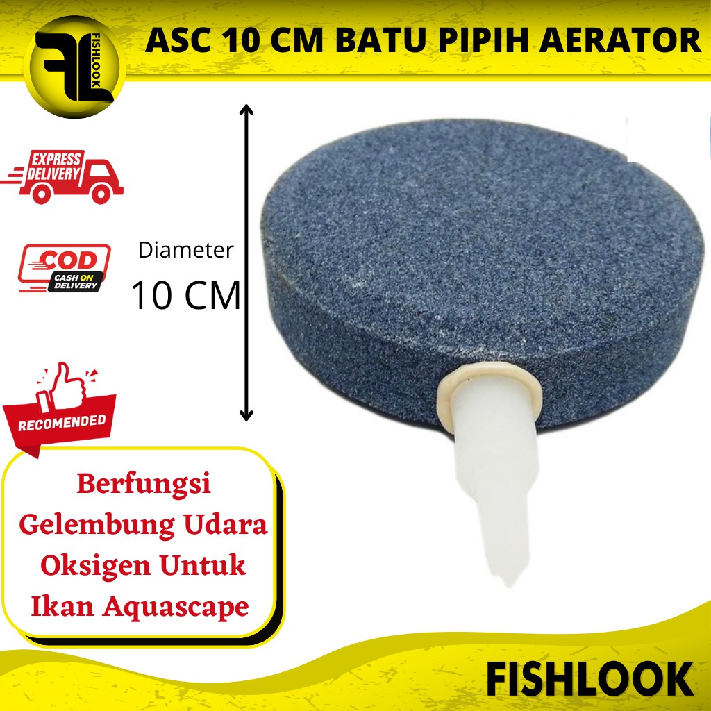 AIRSTONE YING XIN AIR STONE BATU GELEMBUNG AERATOR BULAT PIPIH 10 CM / 100 MM ASC-100 ASC100 ASC 100