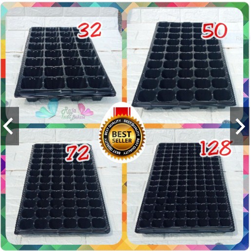 12PCS TRAY POT SEMAI BIBIT SEMAY 32 50 72 128 LUBANG TEBAL | BENIH HIDROPONIK BERKUALITAS MURAH