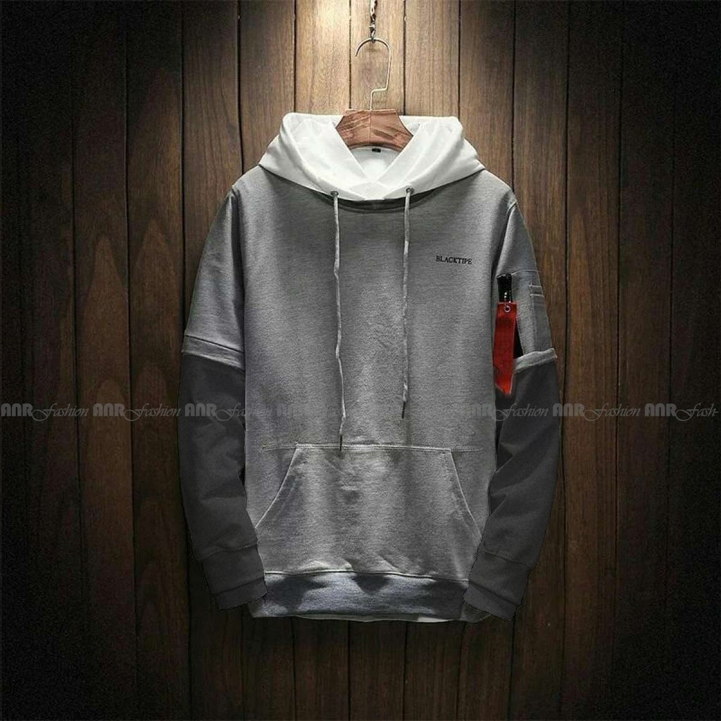 Sweater Hoodie Blacktipe Sweater Fleece Hoodie Reglan Pria