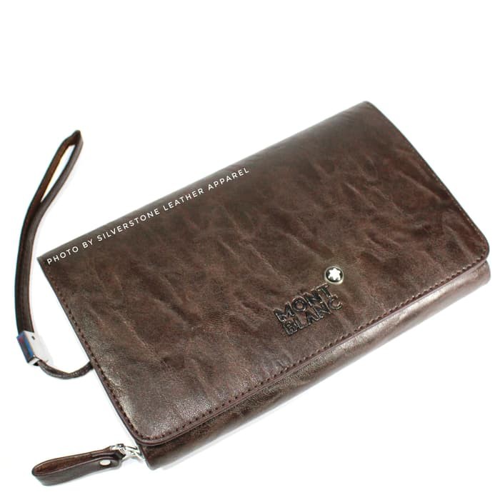 Montblanc Handbag CL73-02 Tas Tangan Clutch Kulit Premium - Hitam