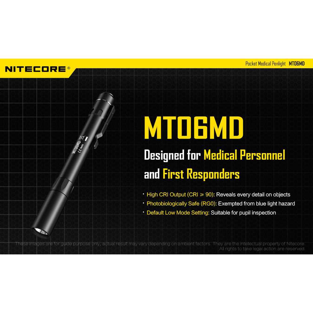 (BISA COD) RVOSTR NITECORE MT06MD Senter LED Nichia 219B 180 Lumens