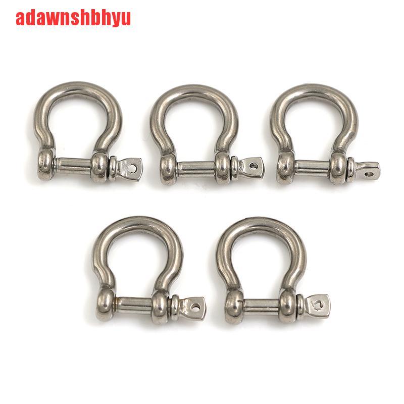 5pcs M4 304 Pin Sekrup Busur Shackle Bahan Stainless Steel