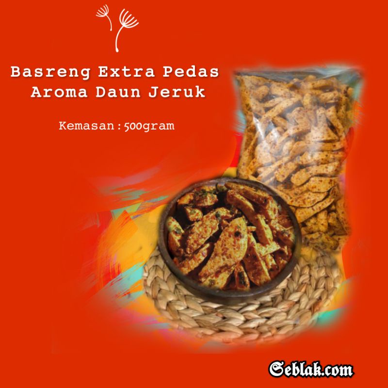 

basreng kemasan 500gram extra pedas aroma daun jeruk nipis