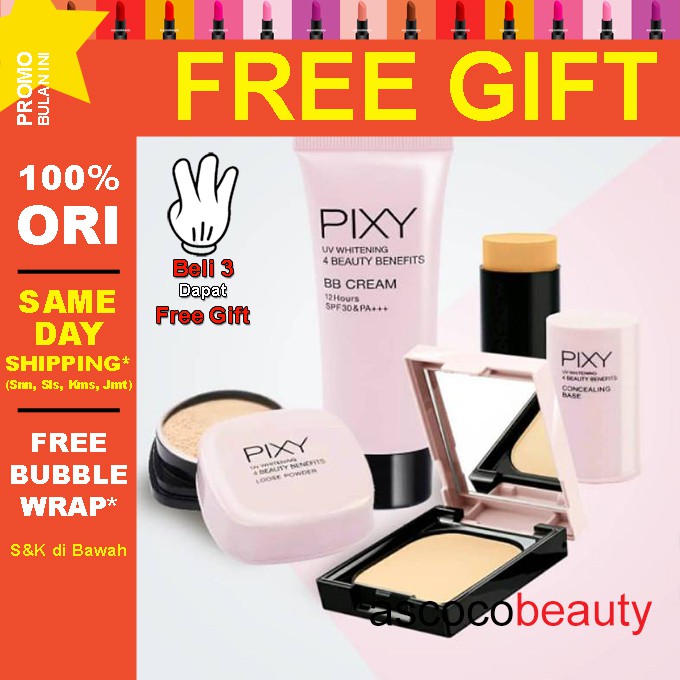 PIXY 4 BB BB Cream 30ml | Concealing Base | Perfect Last Two Way Cake TWC Bedak | Serum Foundation  ✰ ascocobeauty ✰