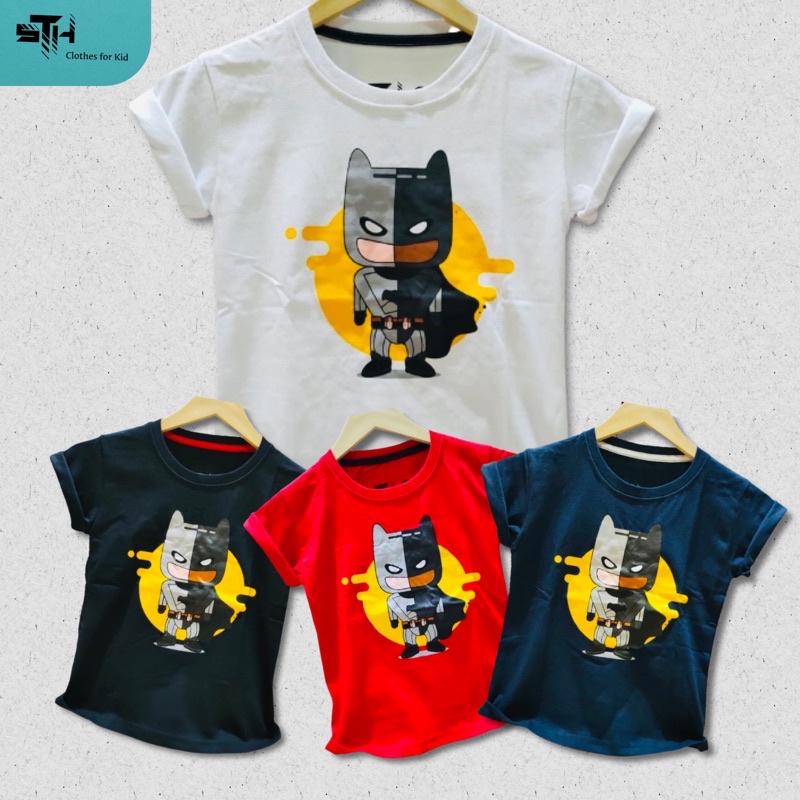 STH 1-10 Tahun [ S / M / L / XL / XXL ] Baju Kaos Anak Laki Laki Cowok PREMIUM DISTRO Bahan Katun Cotton Combed - Batman