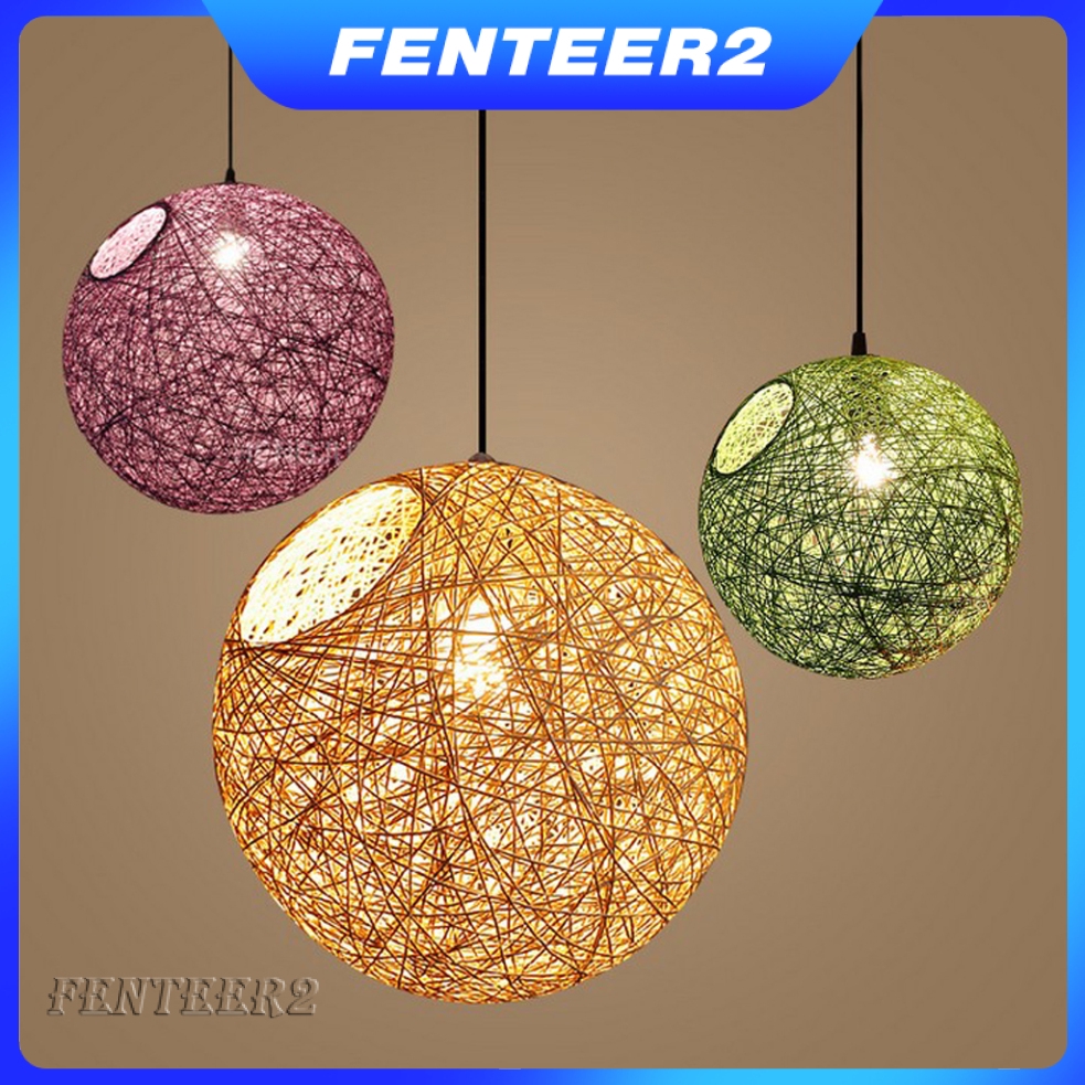 Rattan Global Lamp Shade Light Shade Ceiling Pendant Lampshade Dia 20cm Shopee Indonesia