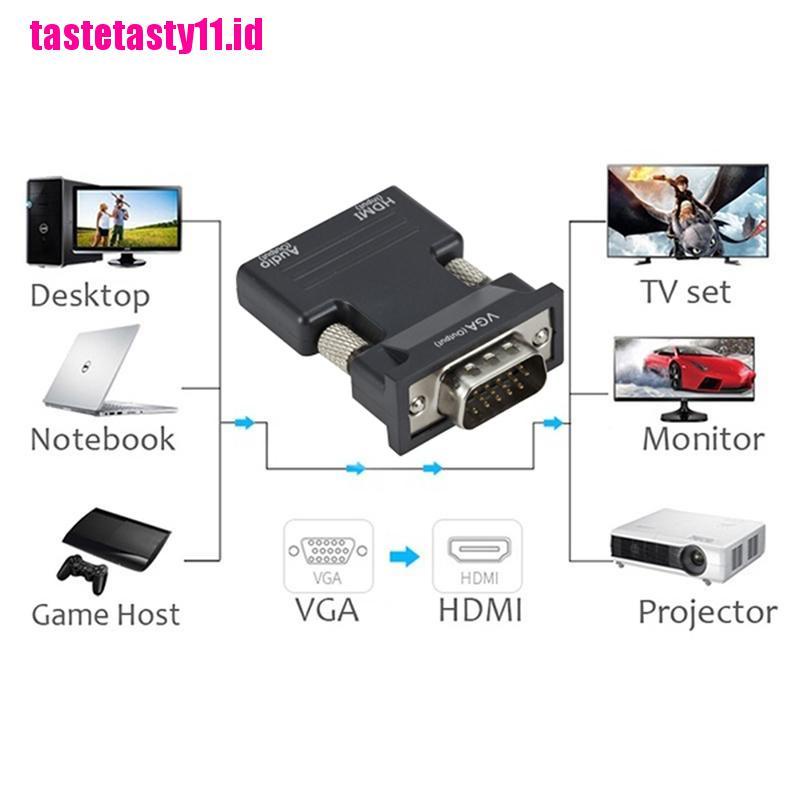 Adapter Converter HDMI Female Ke VGA Male 1080P Signal