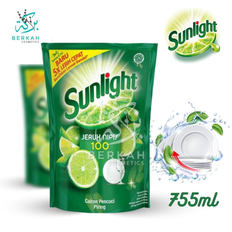 Sunlight Jeruk Nipis Sabun Cuci Piring Refill 755/775ml