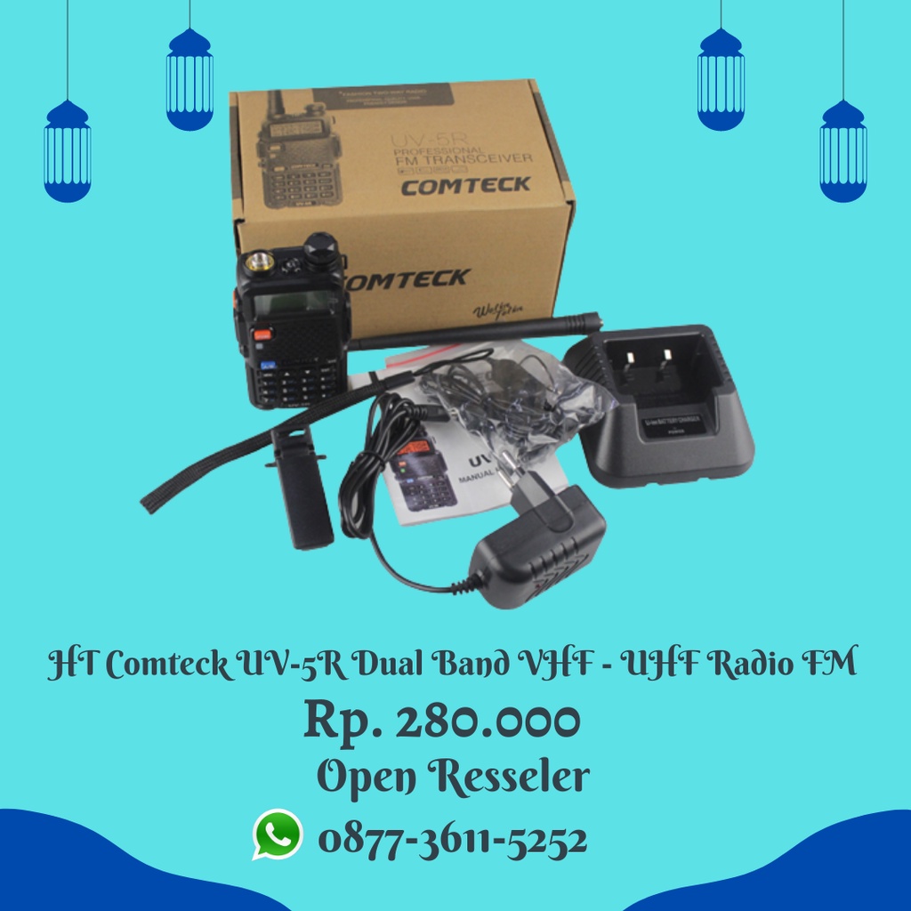 PROMO HT MURAH Comteck UV-5R Dual Band VHF - UHF Radio FM TERMURAH BISA GRAB/GOJEK INSTANT