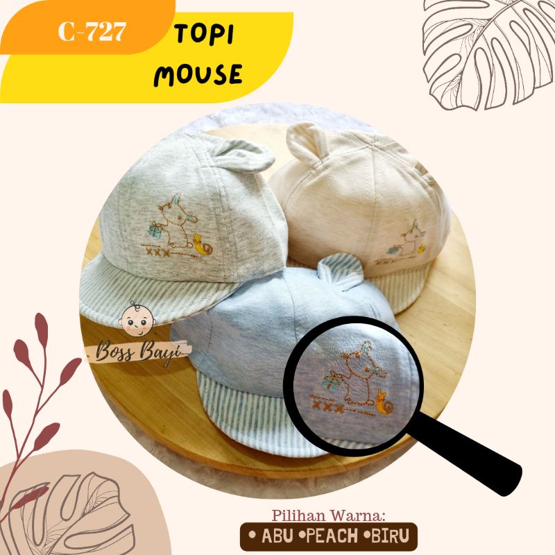 BOSS BAYI - Topi Cap Bayi Anak Lucu Warna Soft