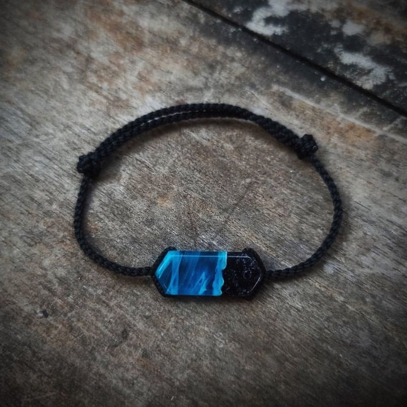 GELANG RESIN BLUE AURORA