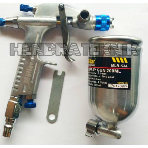 MLI181 SPRAYGUN K3 MOLLAR SPRAY GUN TABUNG ATAS KECIL SPET DUCO SEPET DICO MOTOR SEMPROT CAT *44