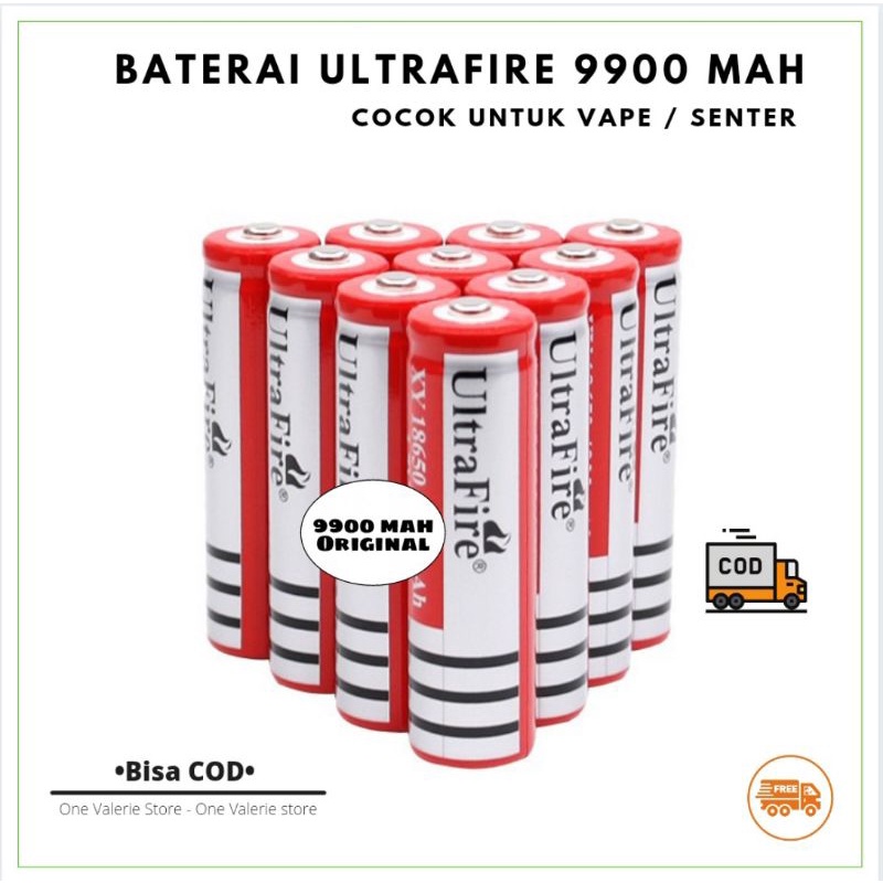 SENTER BATERAI ISI ULANG 18650 ULTRAFIRE 9900MAH