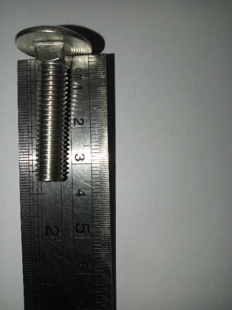 Baut bemper M8 x 35 (3.5cm) stainless 304, cariaghe bolt, baut cb