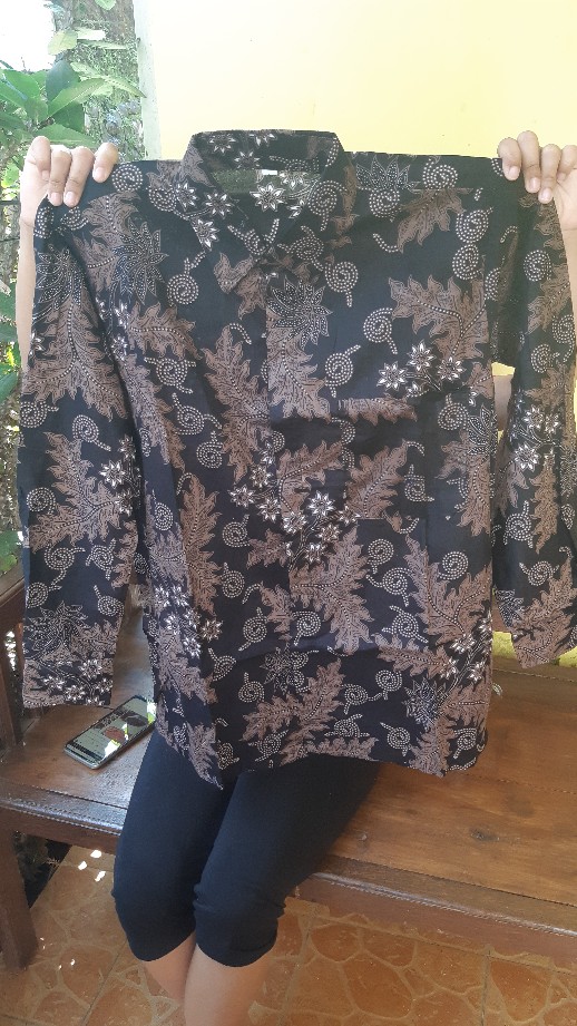 Kemeja Batik Pria Lengan Panjang Bahan Katun Prima Printing