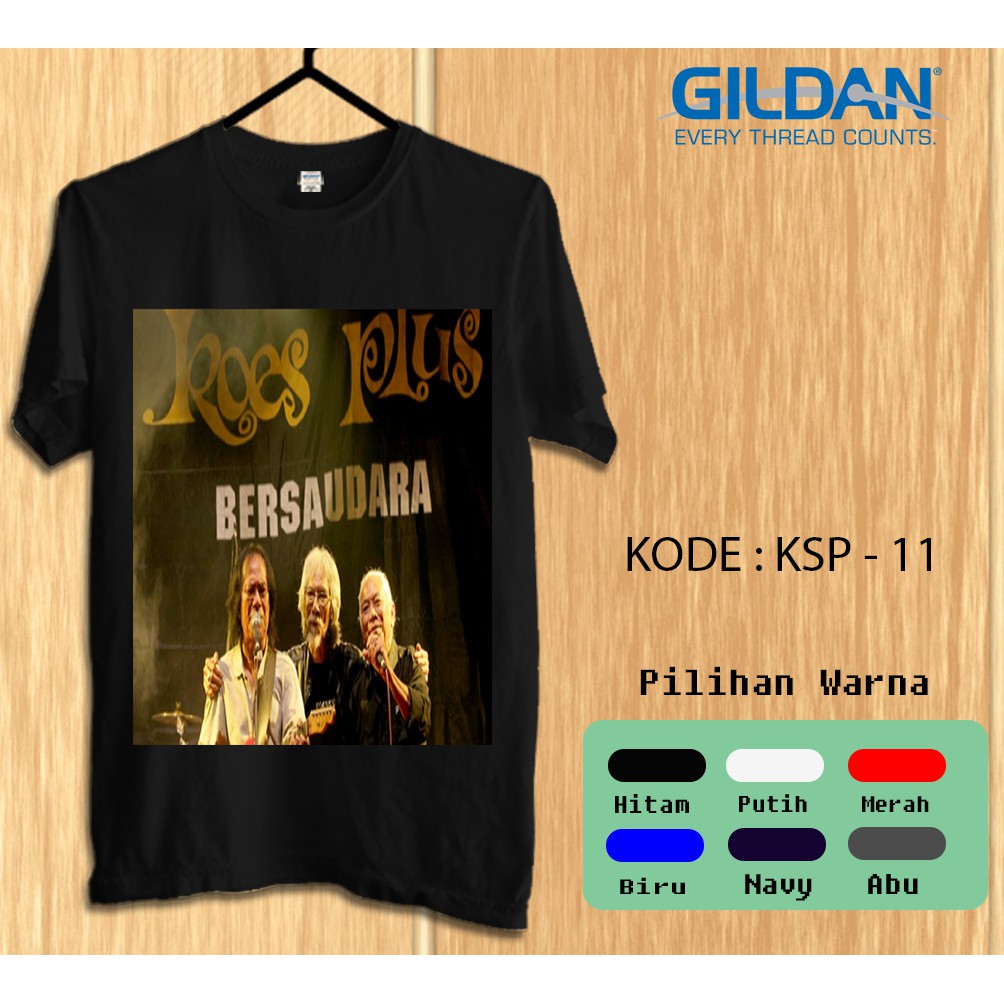 Kaos Gildan Softstyle Koes Plus bersaudara legenda musik Indonesia tahun 60an