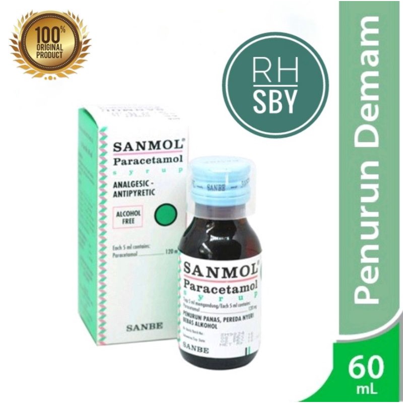 Sanmol 60ml / Penurun Demam Sanmol Paracetamol Sirop - Obat Penurun Panas / Demam Anak