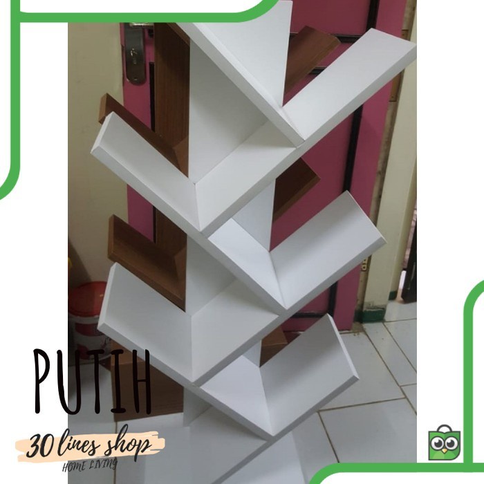 Rak Tanaman - Rak Buku Minimalis Rak Buku Kayu Bookshelves Model Pohon