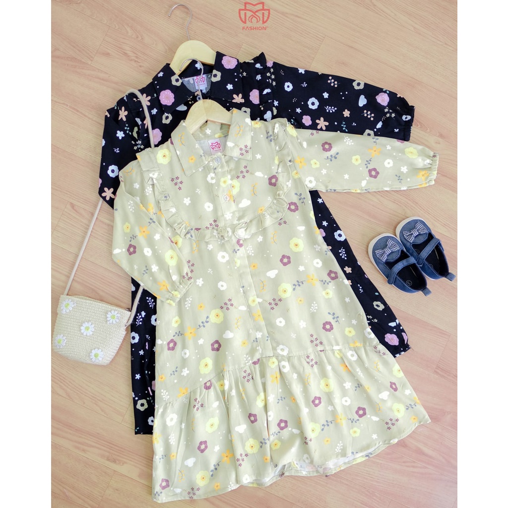 GAMIS ANAK TIARA DRESS | BAHAN RAYON VISCOSE | TERSEDIA SIZE M - XL | GAMIS MOTIF PREMIUM MM FASHION