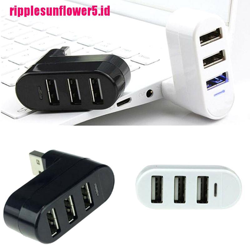 # Kaos T-Shirt Wanita Lengan Pendek Motif Print #Adapter Splitter Hub 3 Port USB 2.0 Dapat Diputar Untuk Notebook / Tablet