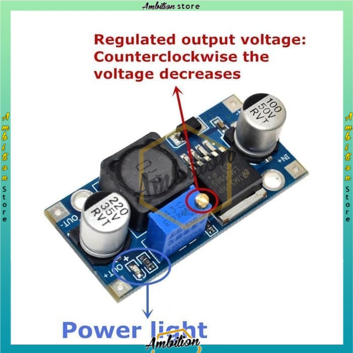 [Bisa Bayar Ditempat Langsung] LM2596 Adjustable DC-DC Step Down Module 1pcs