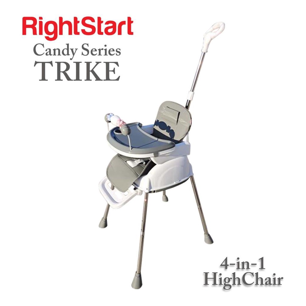 Right Start Trike Candy Roadster 4 in 1 Highchair with Handle and Wheels - High Chair Kursi Makan Anak Bayi Dengan Roda Dan Dorongan HC2385