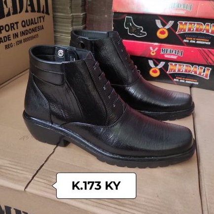 Sepatu Kulit PDH Pria boots Polri TNI security guard PNS sepatu kerja formal tampil lebih keren