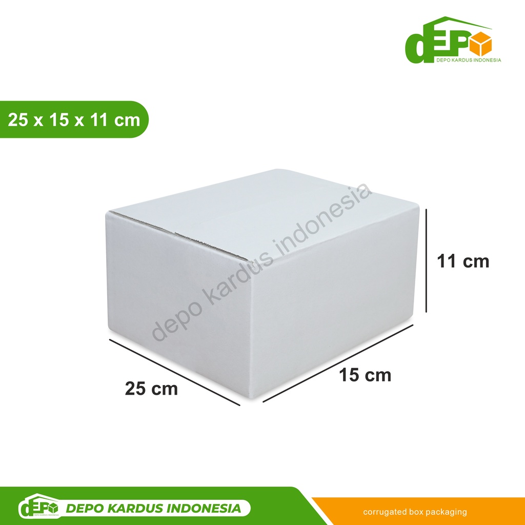 

Box 25x15x11 cm (Mutiara) Kardus/Karton/Paking/Kemasan/Normal/Amdk/Hampers/Tinggi11