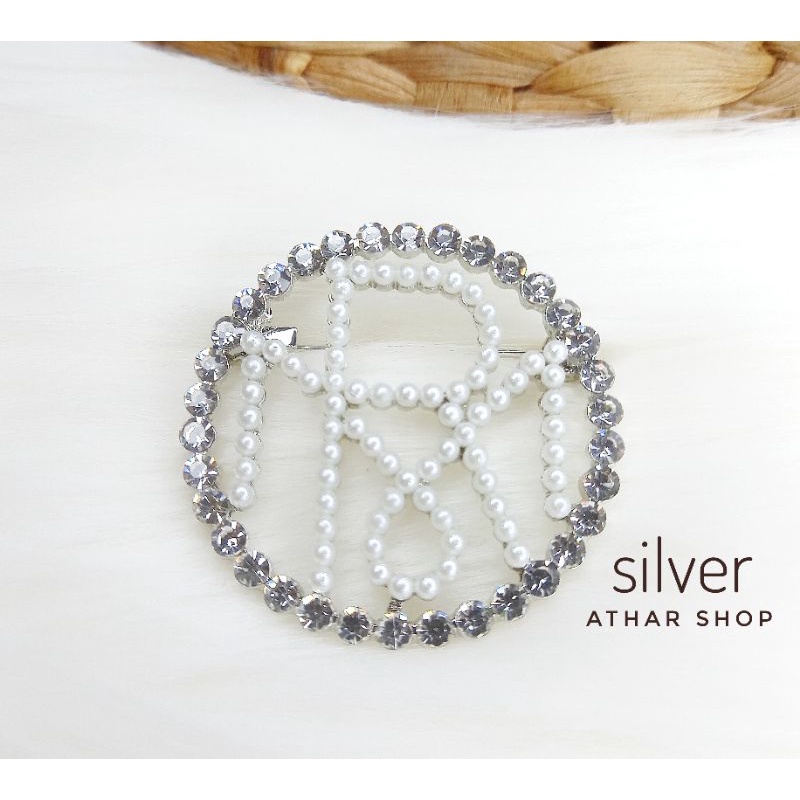 Bros B,bross button,pin Bros buttonscarves-Rm 081 silver