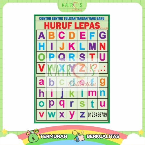 Poster Anak Belajar Huruf Lepas